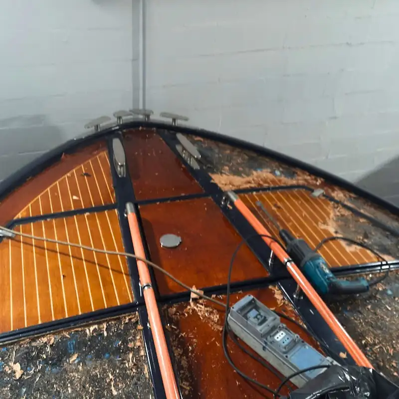 Riva Rivarama 44 mahogany deck refit cover